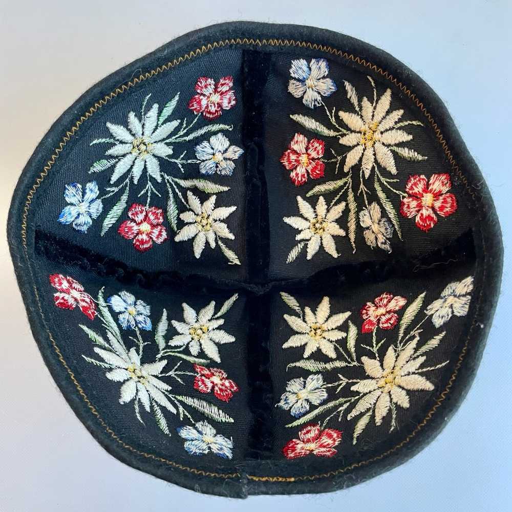 VTG Norwegian/Swiss Folk Costume Hat - image 3