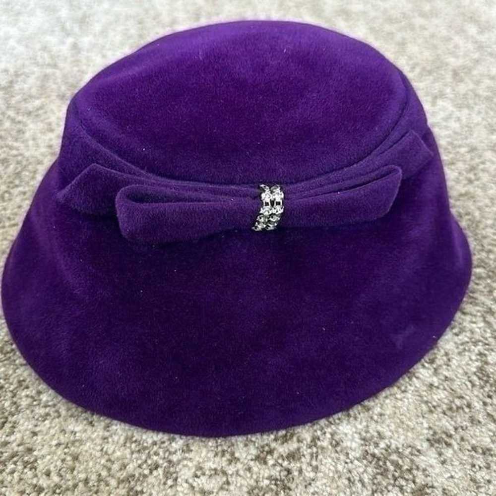 Velour Regale Vintage Purple Hat O/S - image 1