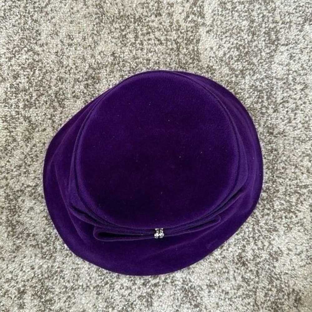 Velour Regale Vintage Purple Hat O/S - image 3