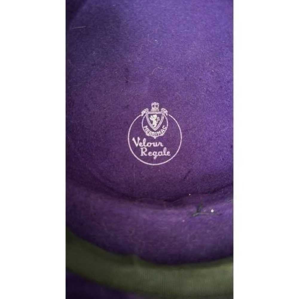 Velour Regale Vintage Purple Hat O/S - image 5