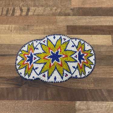 Vintage Hand Beaded Native American Hair Barrette