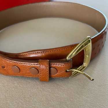 Vintage Ostrich Leather Belt FERRINI - image 1