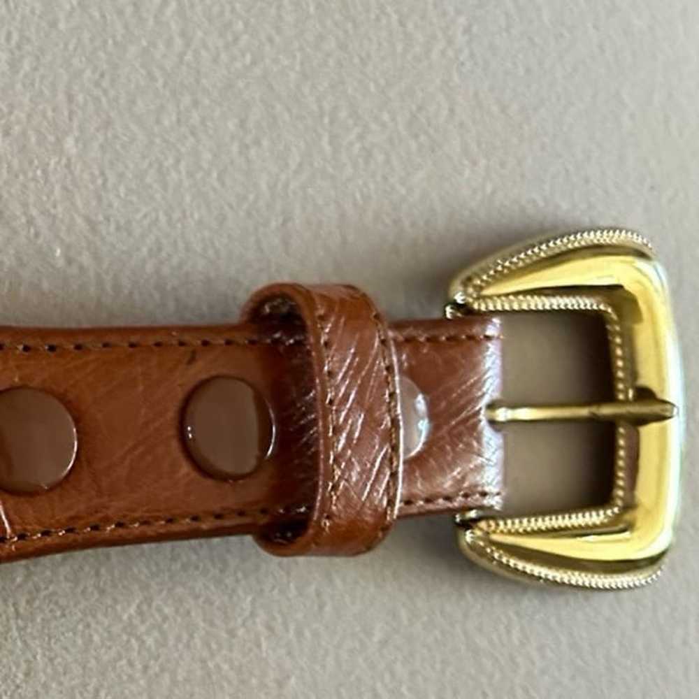 Vintage Ostrich Leather Belt FERRINI - image 3