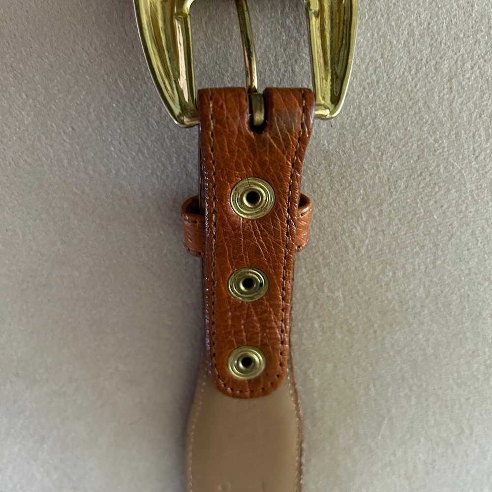 Vintage Ostrich Leather Belt FERRINI - image 5