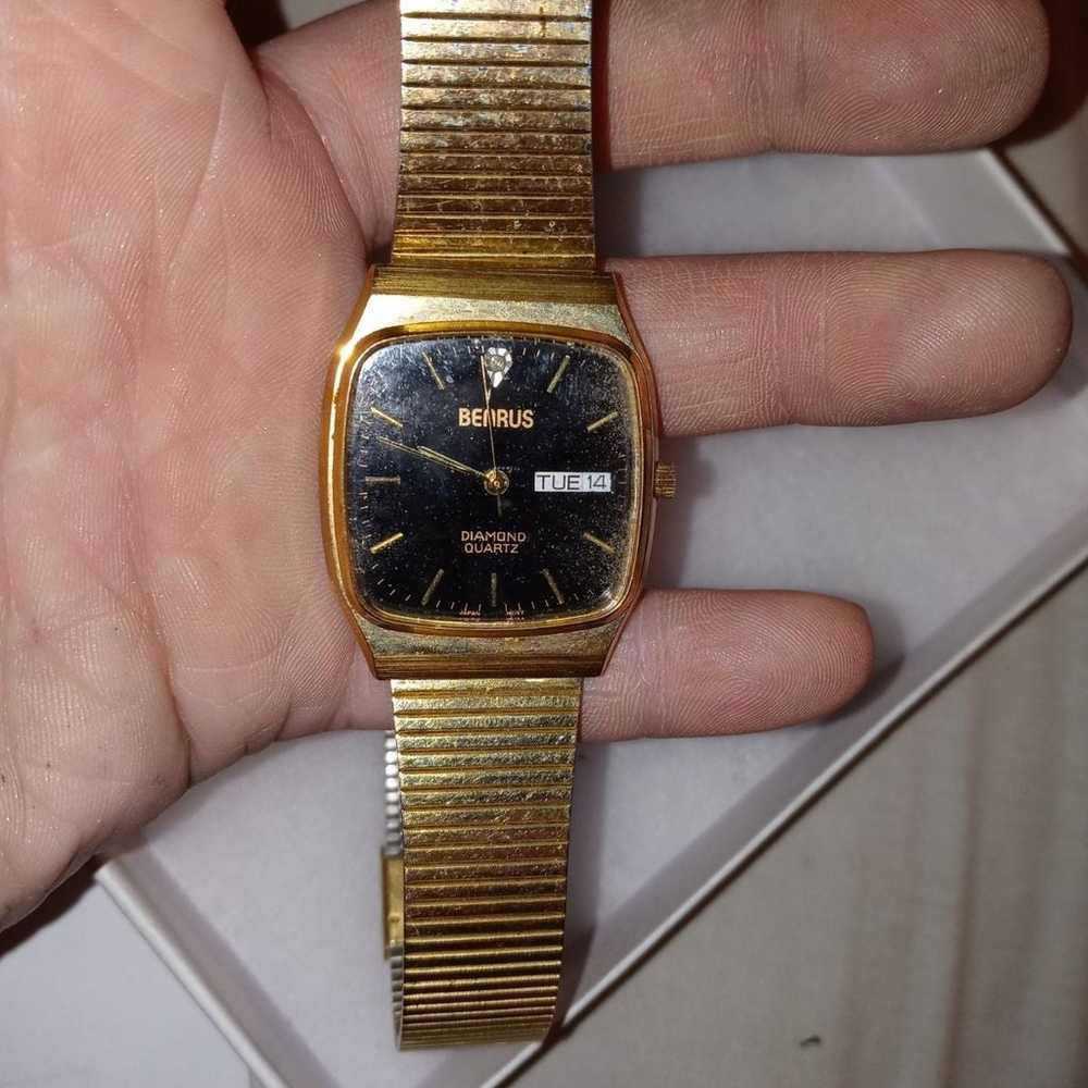 Vintage BENRUS GOLD DIAMOND WATCH - image 2