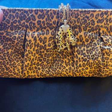 vintage clutch leopard print