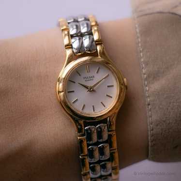 PULSAR WATCH GOLD AND SILVER TONE GENUINE