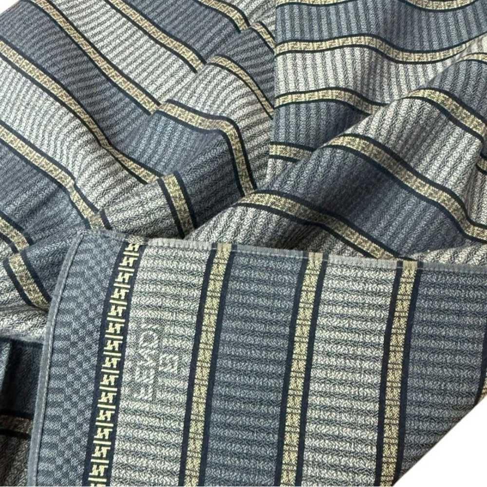 Fendi Blue Striped Cotton Handkerchief 17”x17” - image 5