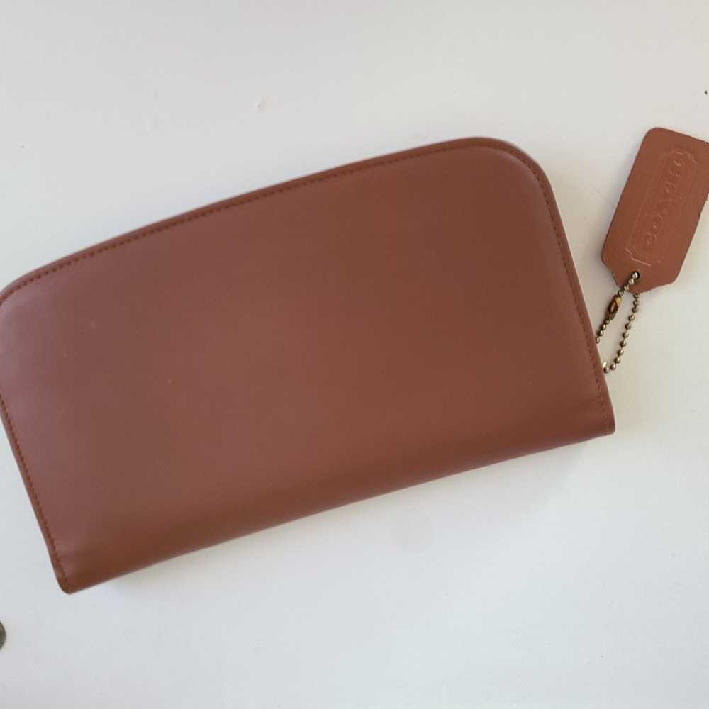 Coach Vintage Zip Around Brown Leather Wallet - image 1