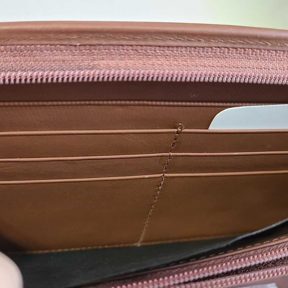 Coach Vintage Zip Around Brown Leather Wallet - image 4