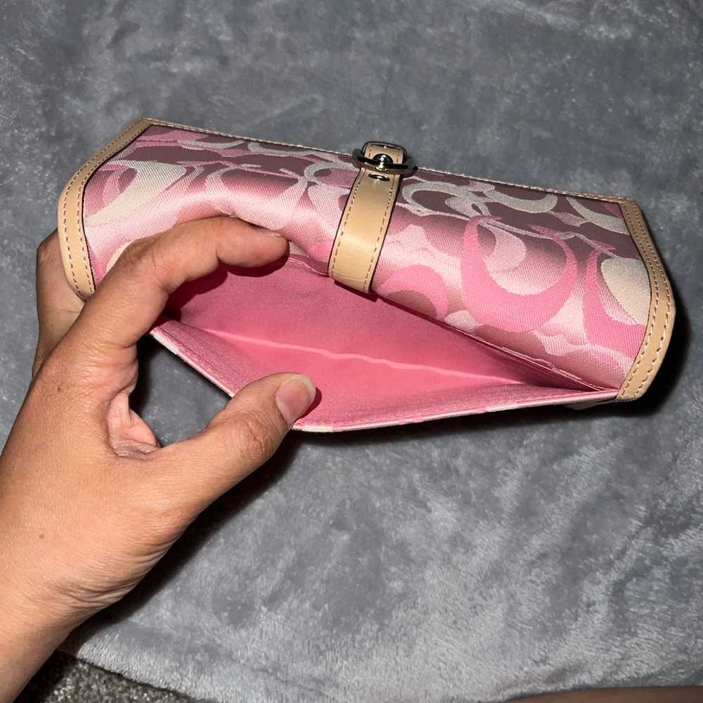 Coach signature wallet Y2K pink rare - image 4