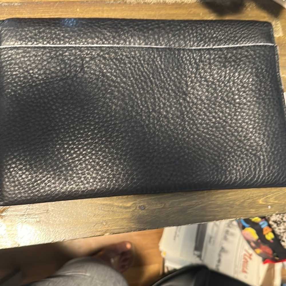 coach pebbled, leather envelope, clutch, like new… - image 2