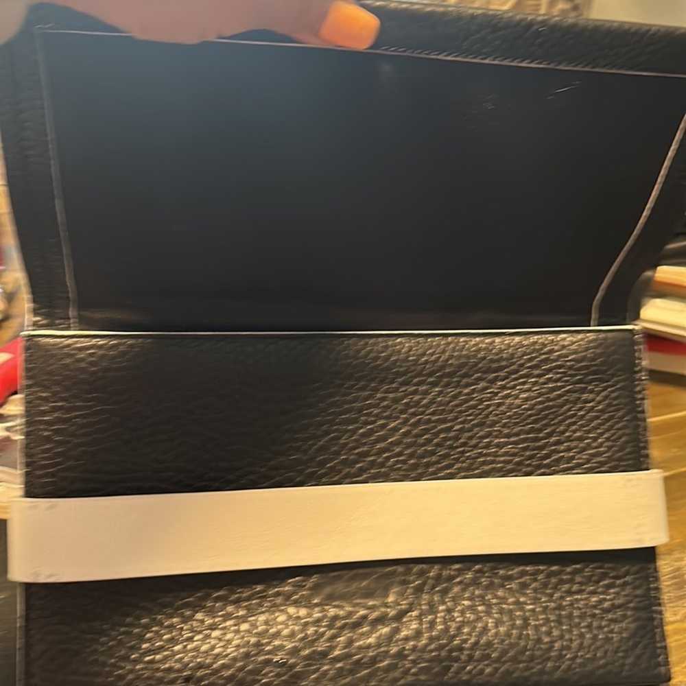 coach pebbled, leather envelope, clutch, like new… - image 5