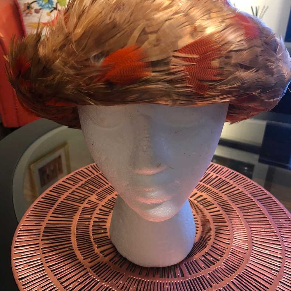 Vintage Feather Hat - image 2