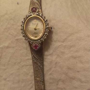 Watch vintage Deauville Armitron gold diamond and 