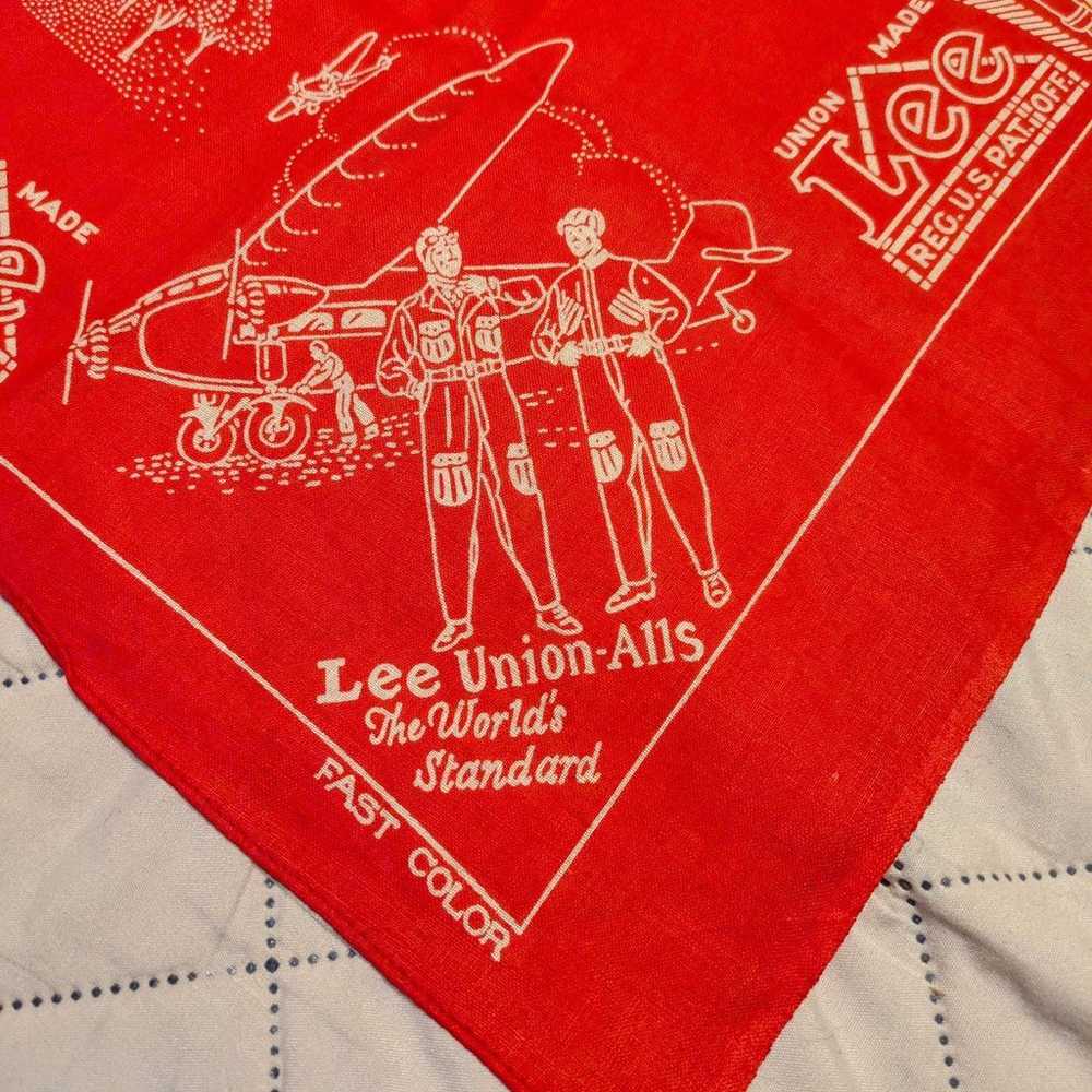 Bandana Red  Vintage 50s "Lee" Union Made.  Dunga… - image 2