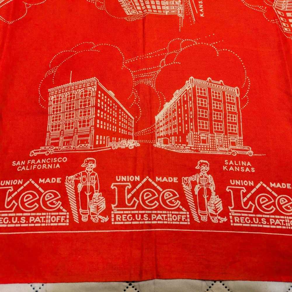 Bandana Red  Vintage 50s "Lee" Union Made.  Dunga… - image 5