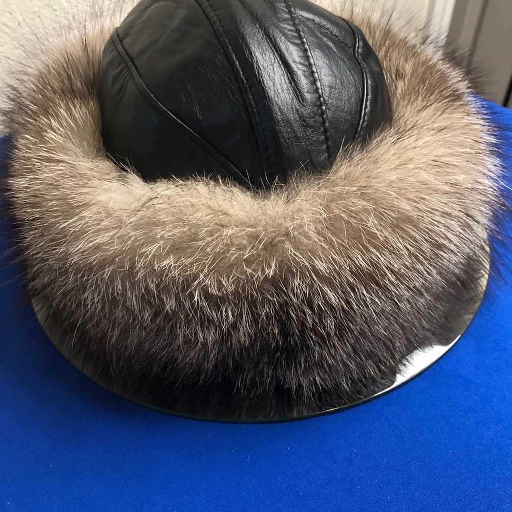 Vintage silver Fox fur hat - image 5