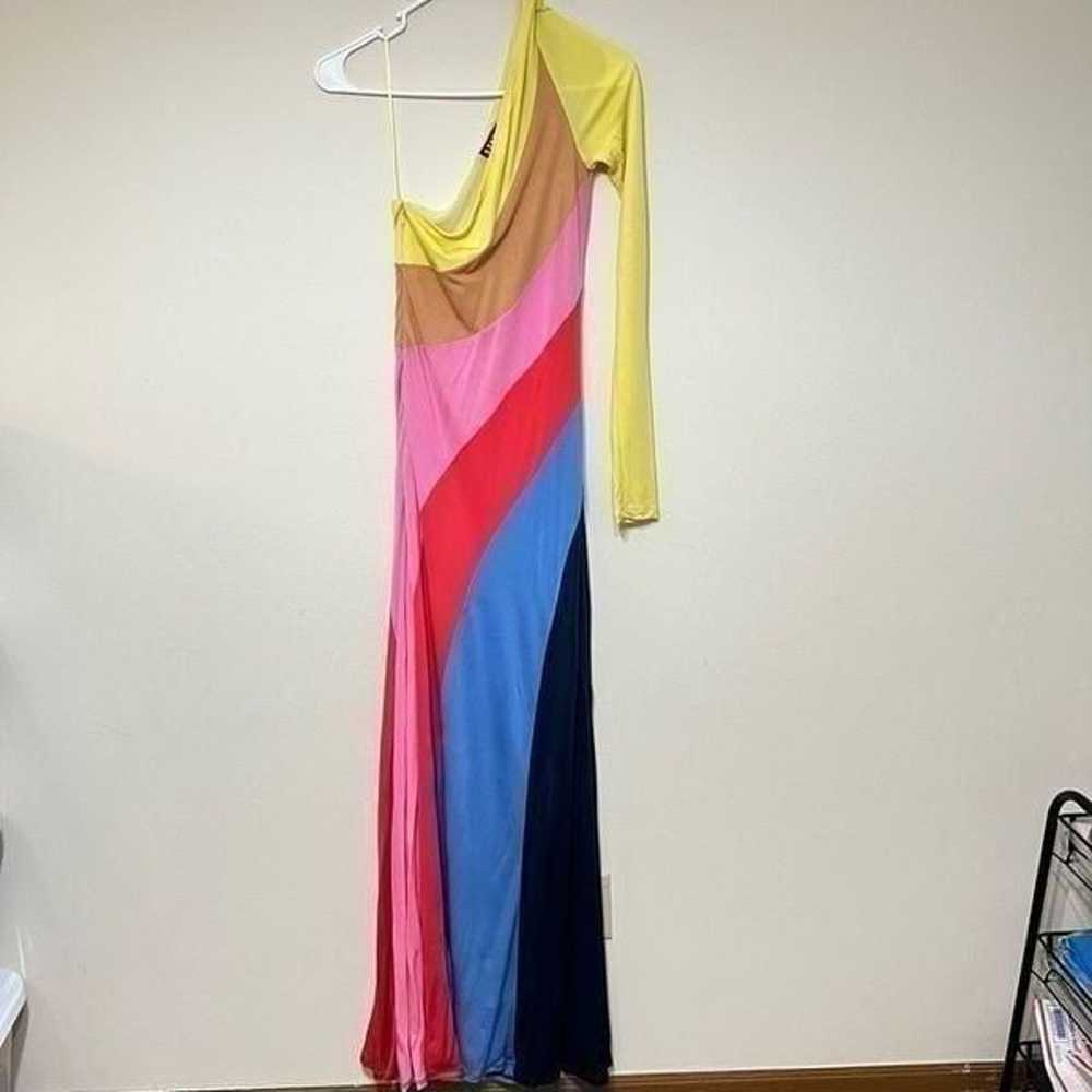 Staud Serena One Shoulder Multi Color Long Dress … - image 2