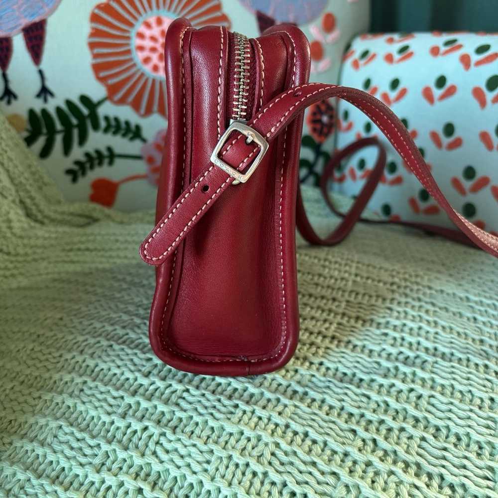 Vintage Coach Bellini Zip 9139 In Apple Red - image 5