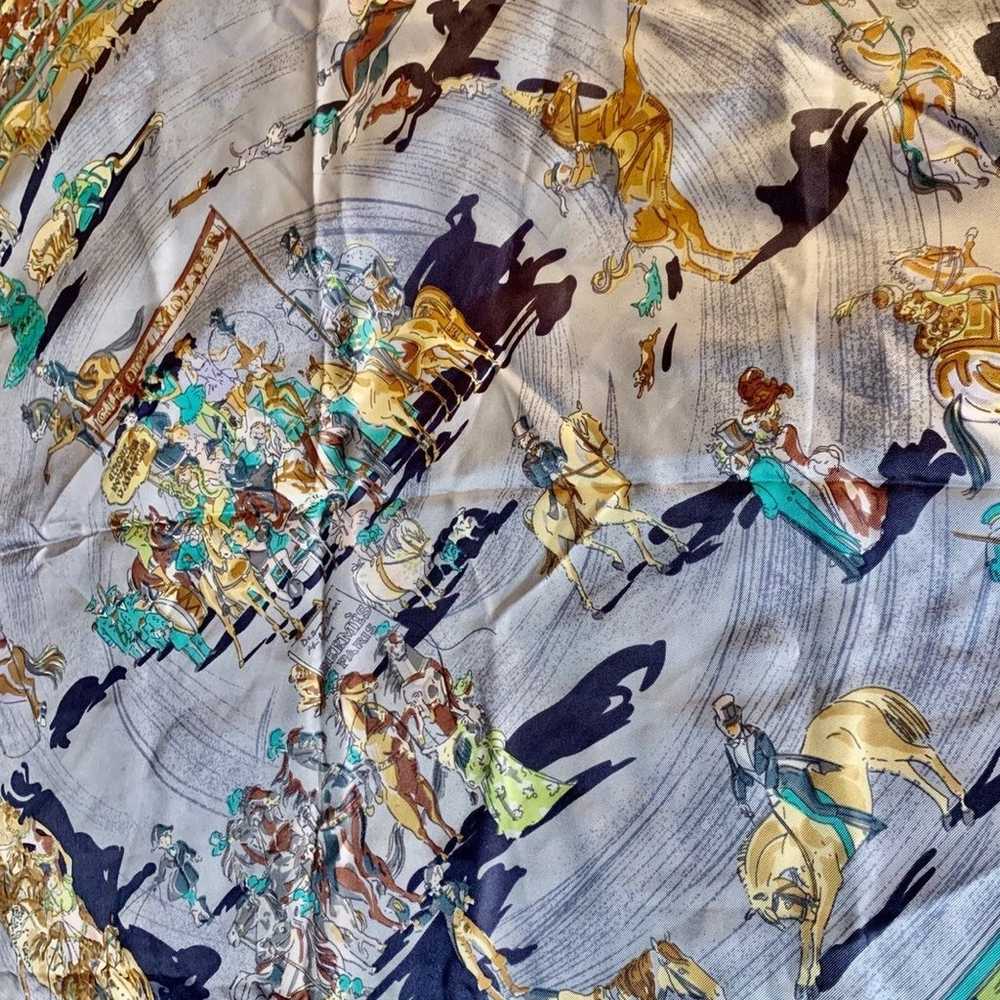 Vintage Hermès cirque molier silk scarf - image 4