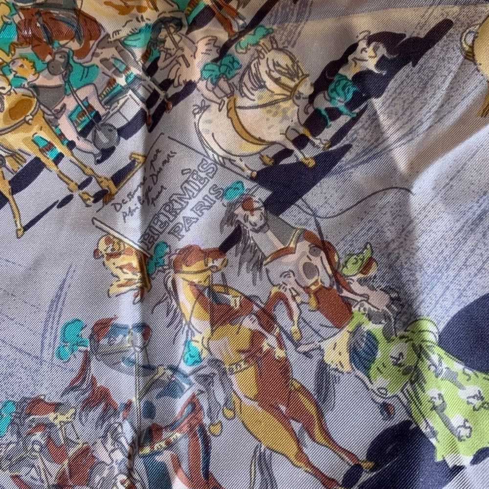 Vintage Hermès cirque molier silk scarf - image 6