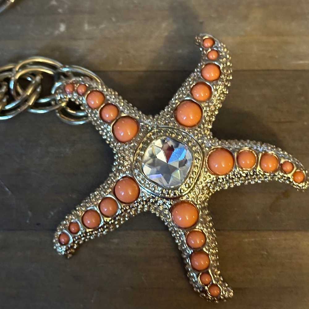 Vintage Rare Kenneth Jay Lane starfish chain belt - image 7