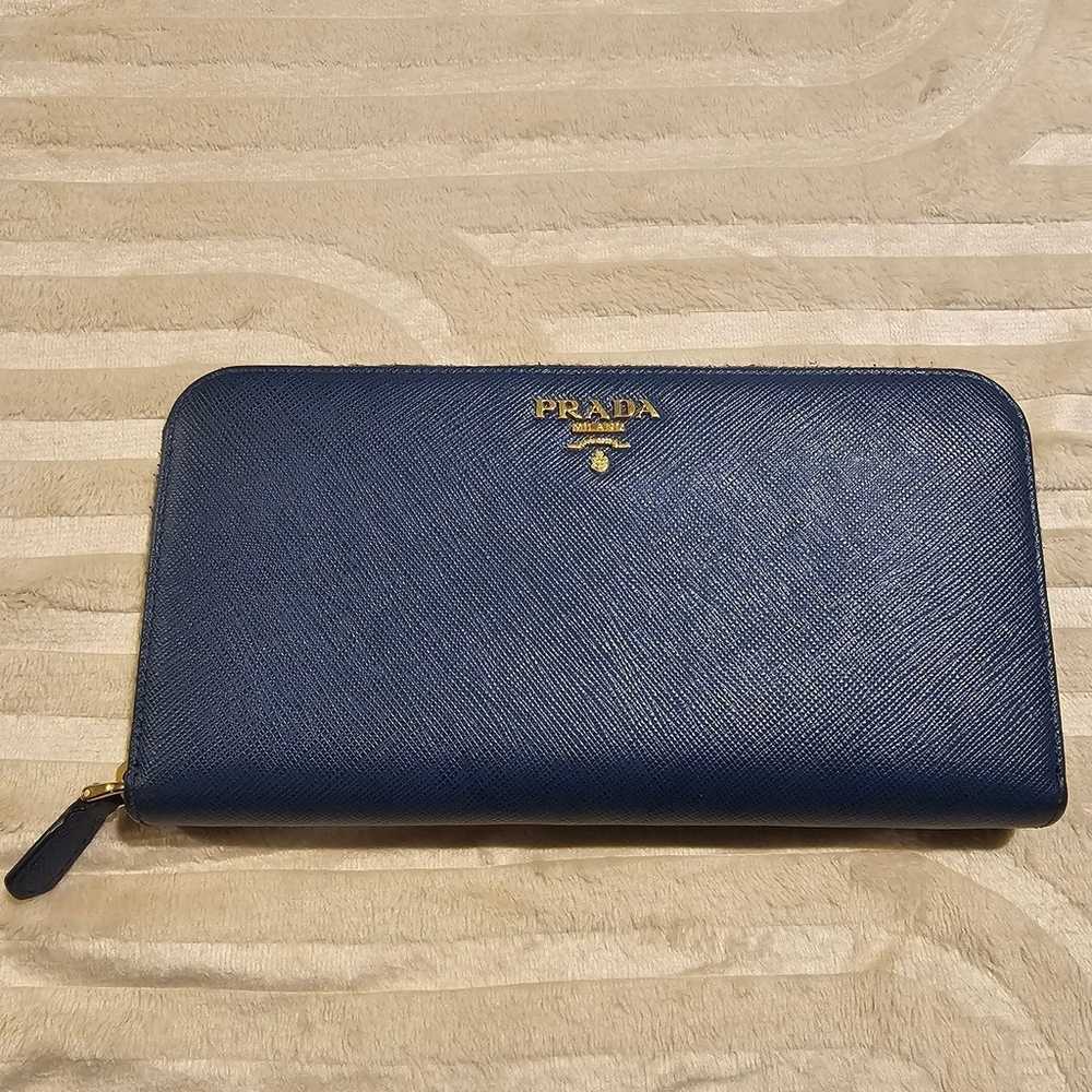 Authentic Prada Blue Zippy Wallet - image 1