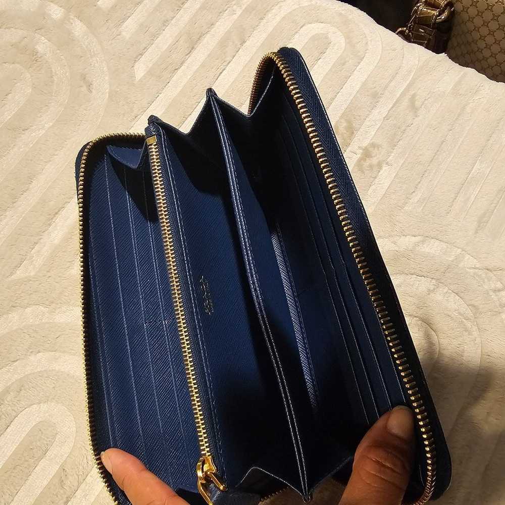 Authentic Prada Blue Zippy Wallet - image 4