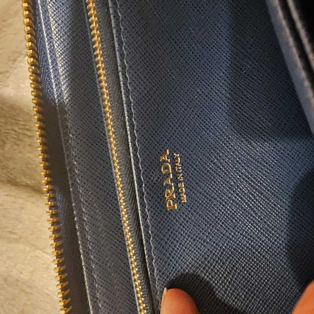 Authentic Prada Blue Zippy Wallet - image 5