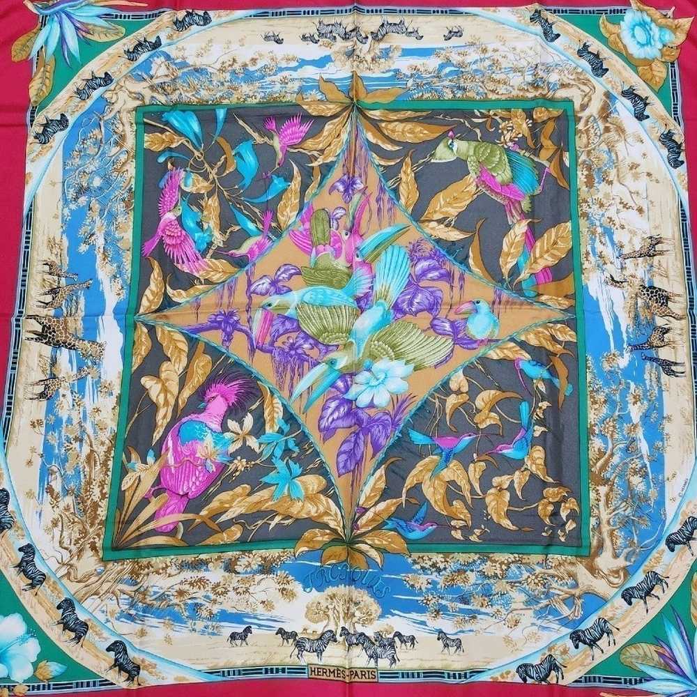 Authentic Vintage Hermes Les Tropiques Scarf - image 3