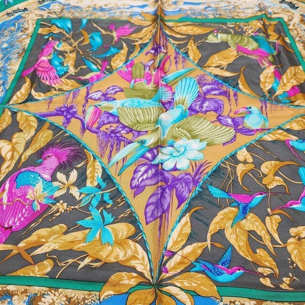 Authentic Vintage Hermes Les Tropiques Scarf - image 7