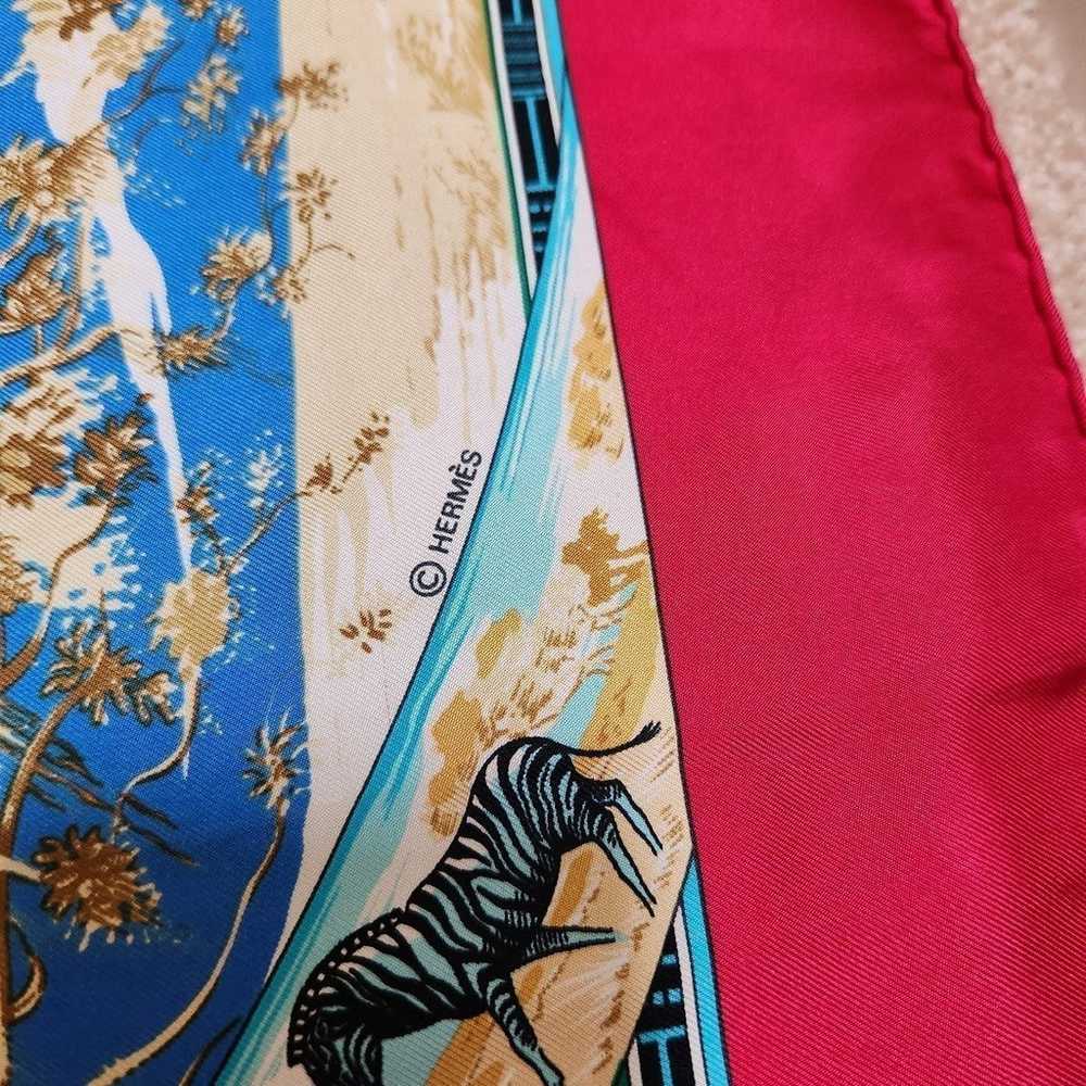 Authentic Vintage Hermes Les Tropiques Scarf - image 9