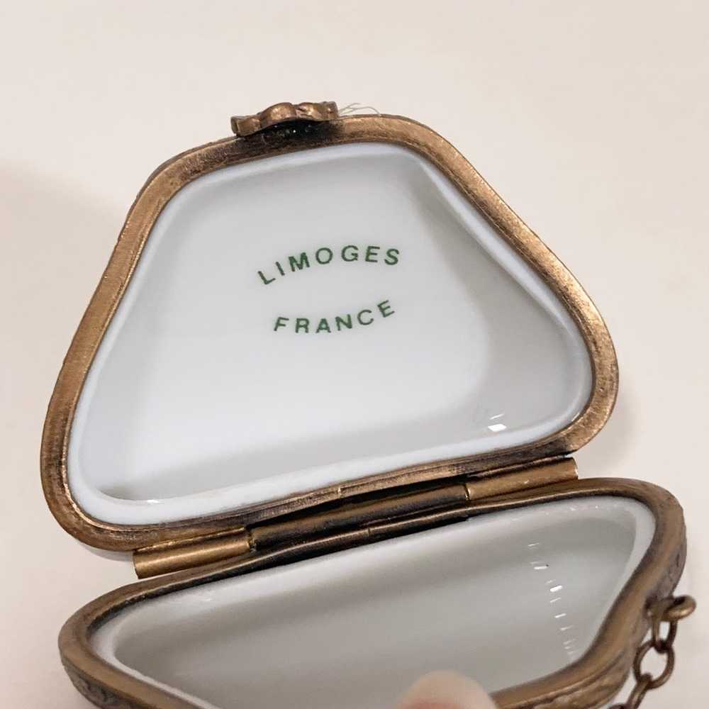 Limoges France fragonard art porcelain mini purse - image 5