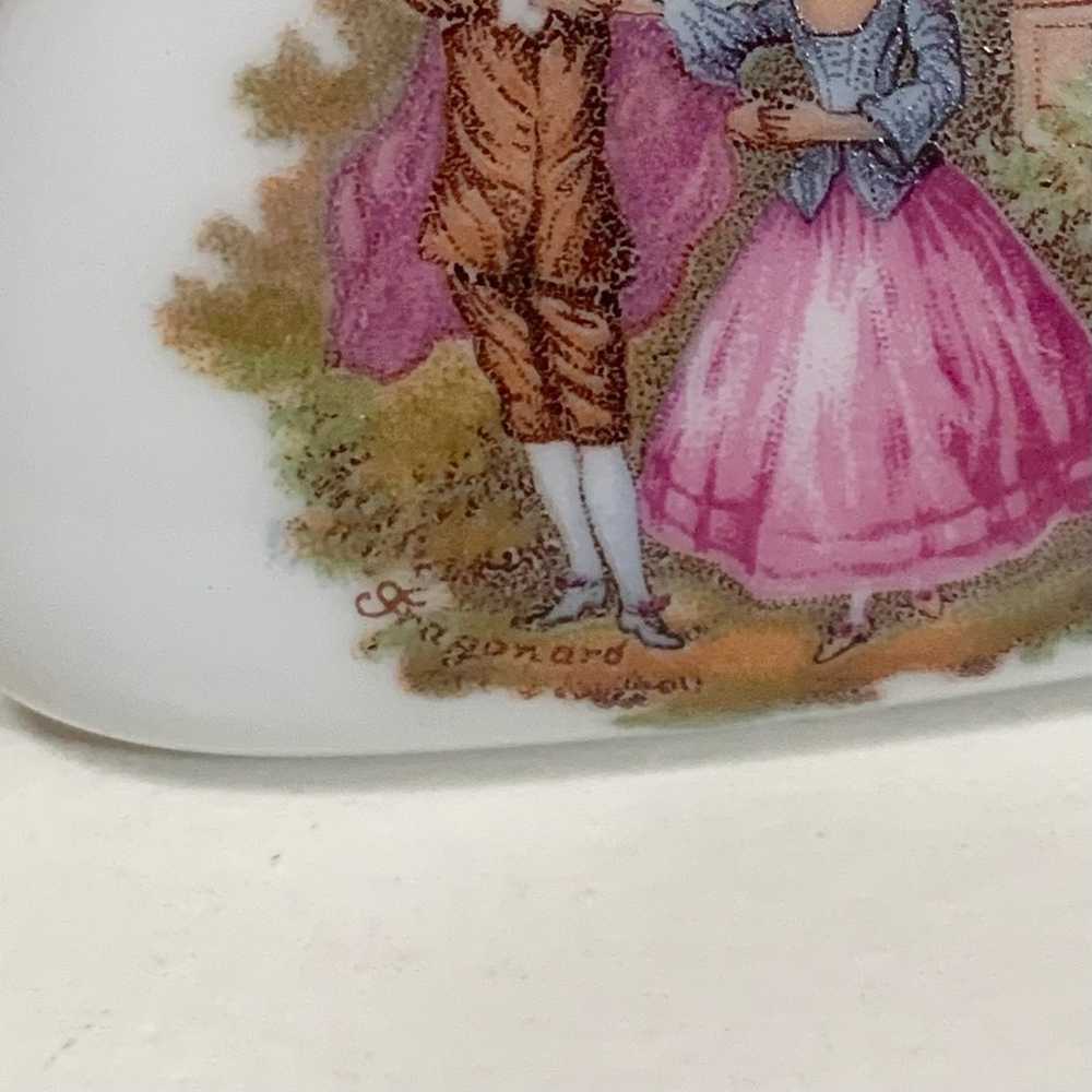 Limoges France fragonard art porcelain mini purse - image 6