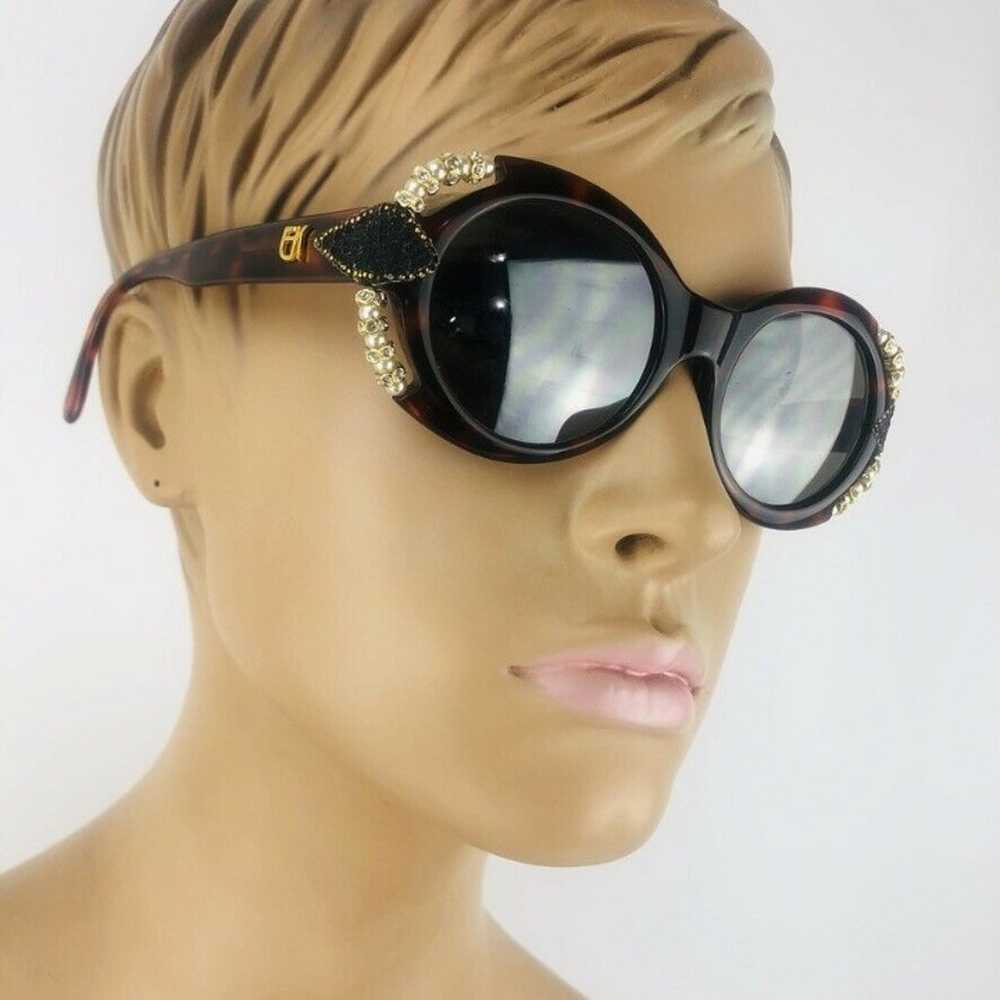 Vtg Emmanuelle Khanh Sunglasses Tortoise - image 1