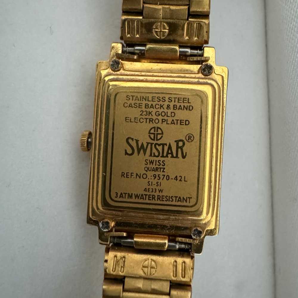 Swistar vintage Watch 23k gold electro plated - image 3