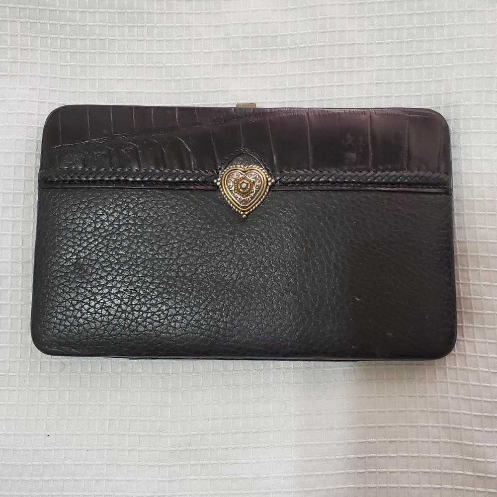 Brighton women's Wallet CARD HOLDER vintage leath… - image 1