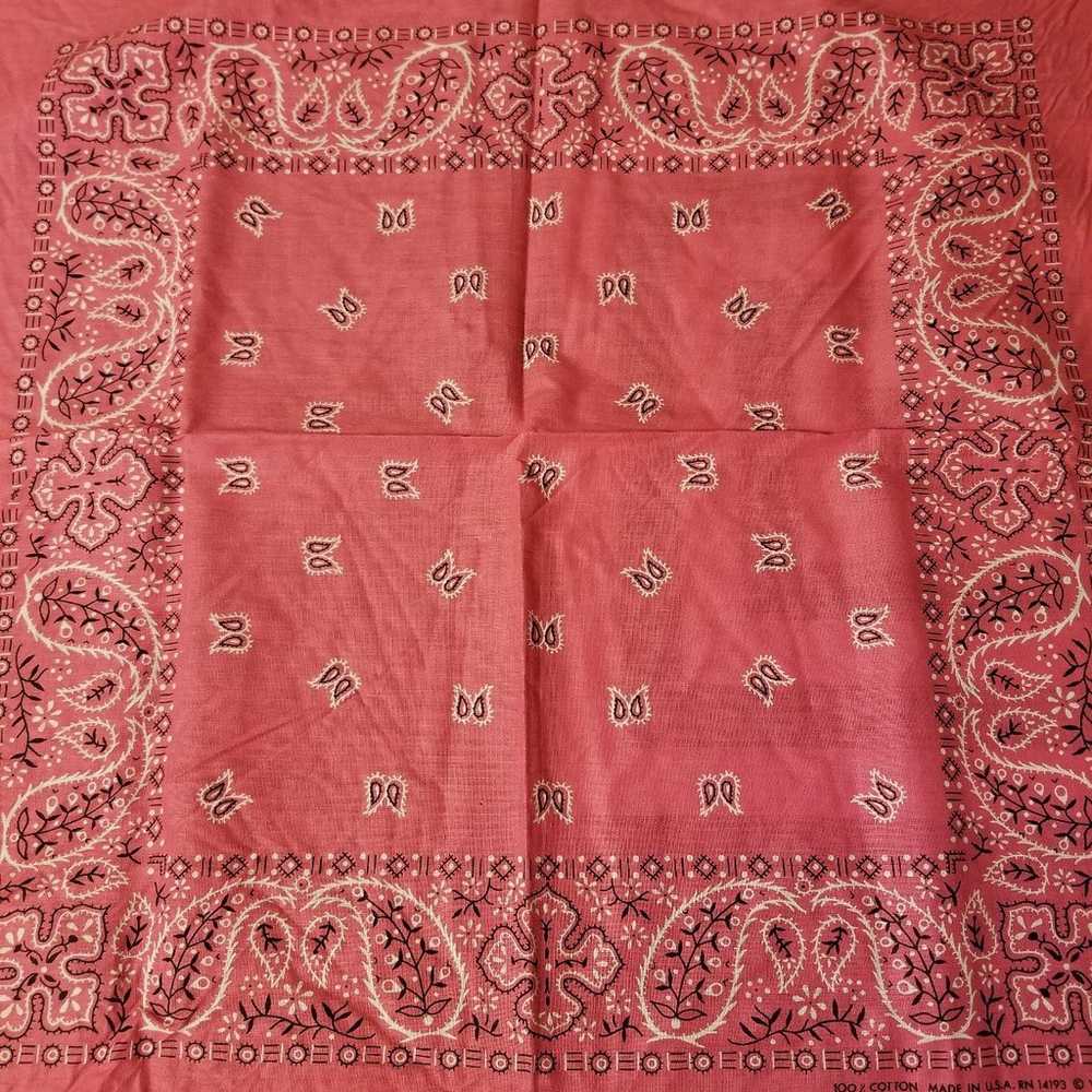 Vintage Wamcraft Bright Pink Paisley Print 100% C… - image 5