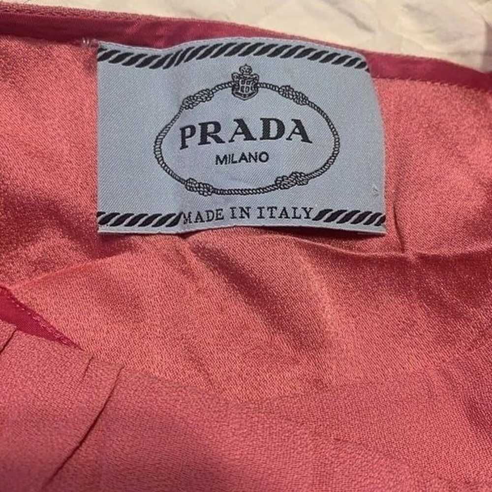 Prada Authentic 2013 Solid Pink Bow Knee Length T… - image 5