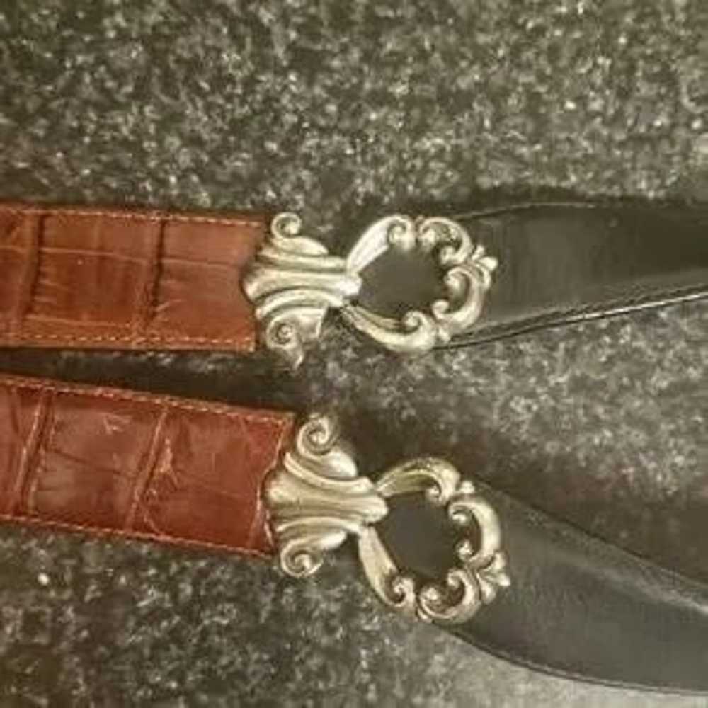 Vintage 1996 Brighton Belt Brown & Black Leather … - image 6