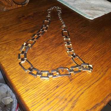 Vintage Gold tone Chain Belt - image 1