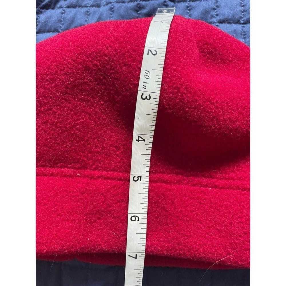 Vtg Eddie Bauer Fleece Beanie Red Color Winter Co… - image 5