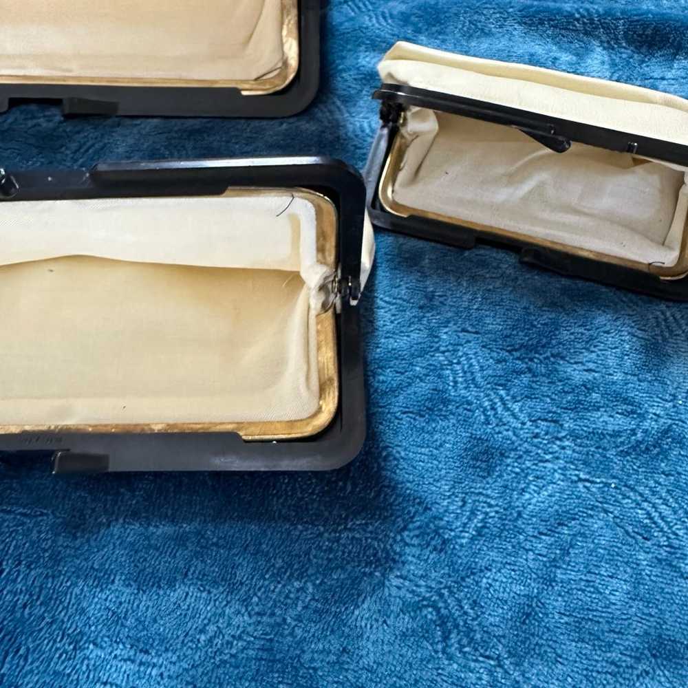 Vintage clutch set of 3 leather matching - image 6