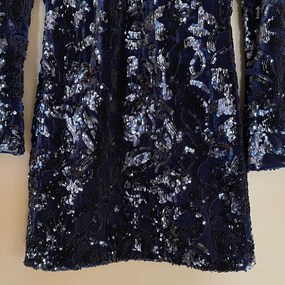 Alexis Rhapsody Dress Navy Blue Velvet Sequin Siz… - image 11