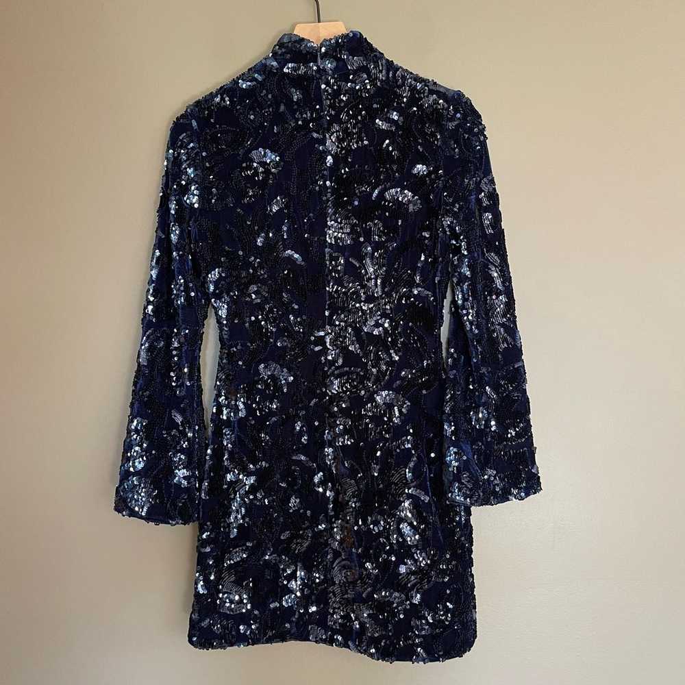 Alexis Rhapsody Dress Navy Blue Velvet Sequin Siz… - image 12