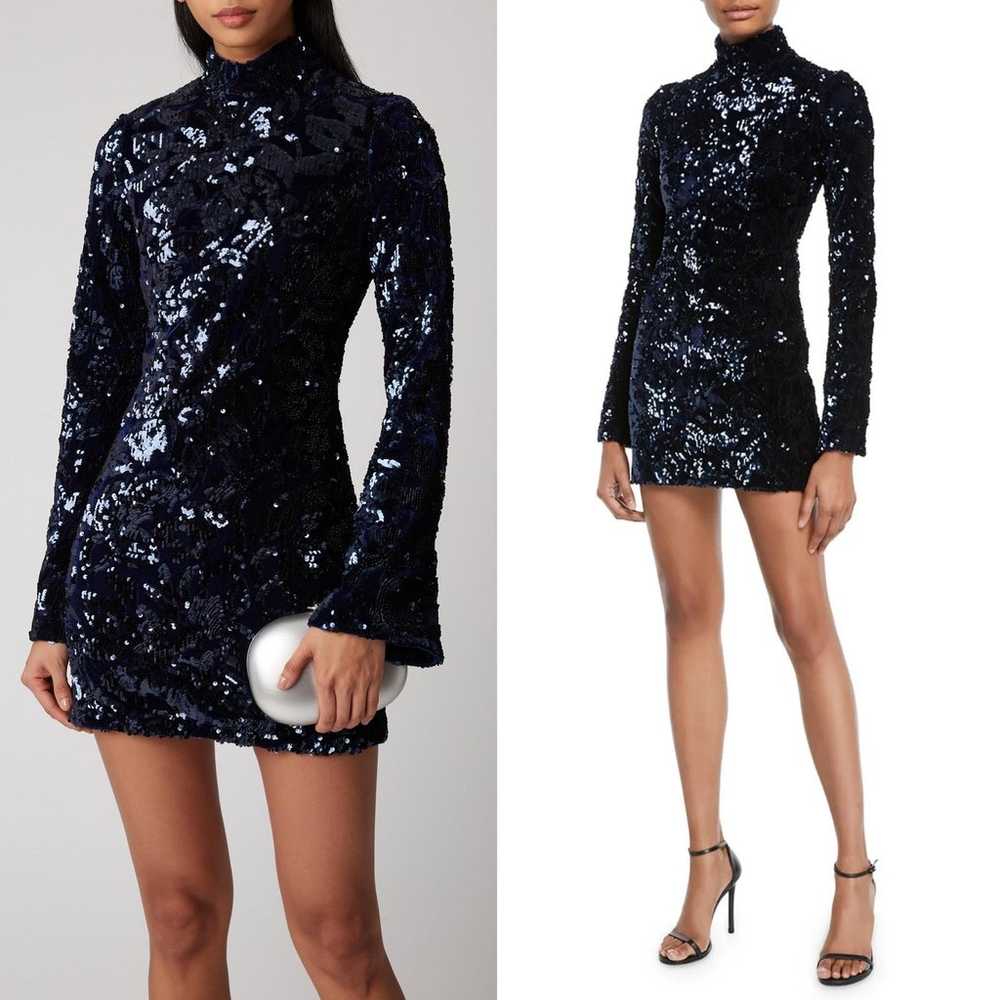 Alexis Rhapsody Dress Navy Blue Velvet Sequin Siz… - image 6