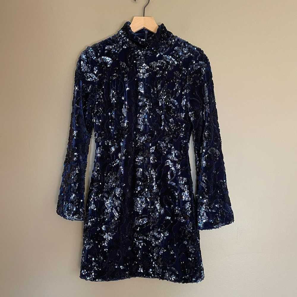 Alexis Rhapsody Dress Navy Blue Velvet Sequin Siz… - image 7