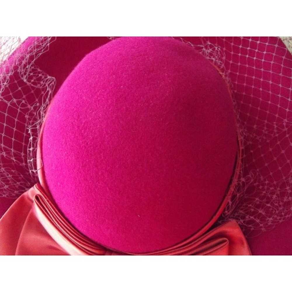 MISS BIERNER Michael Howard Vtg Hat Fuchsia Pink … - image 12