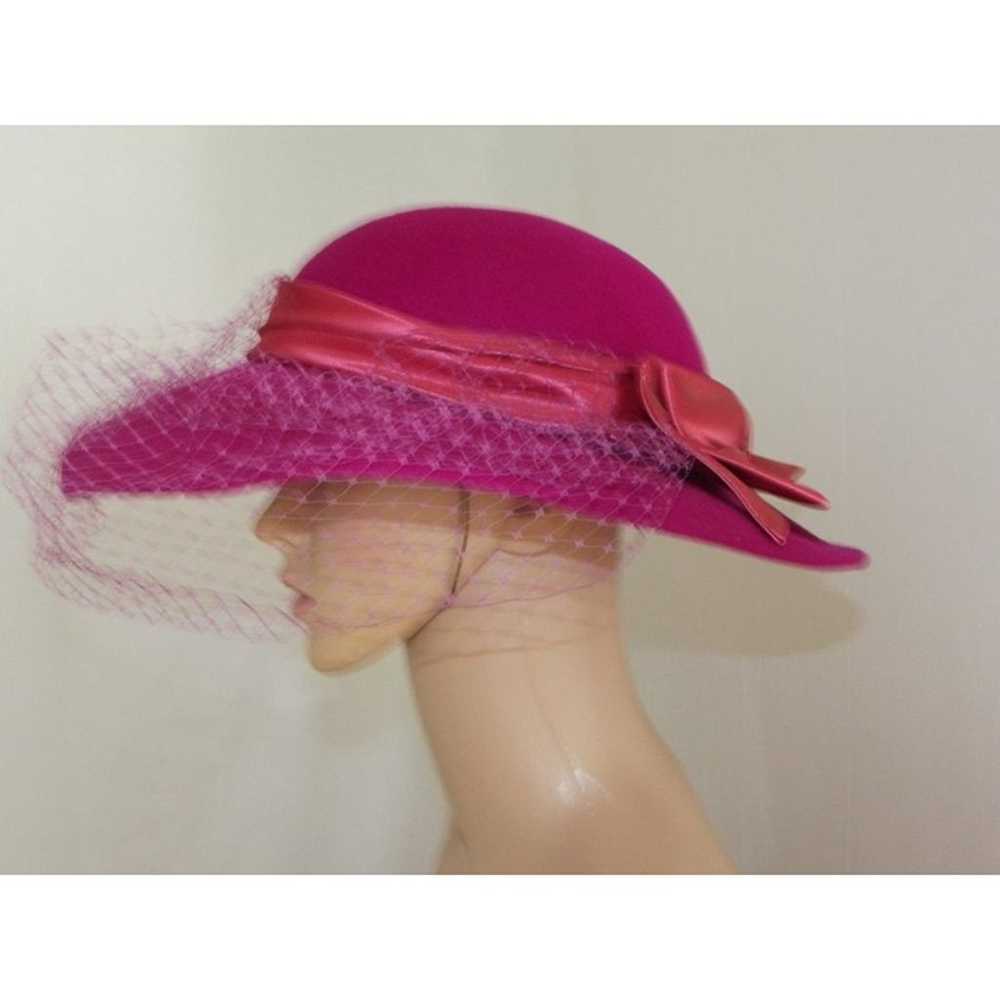 MISS BIERNER Michael Howard Vtg Hat Fuchsia Pink … - image 4